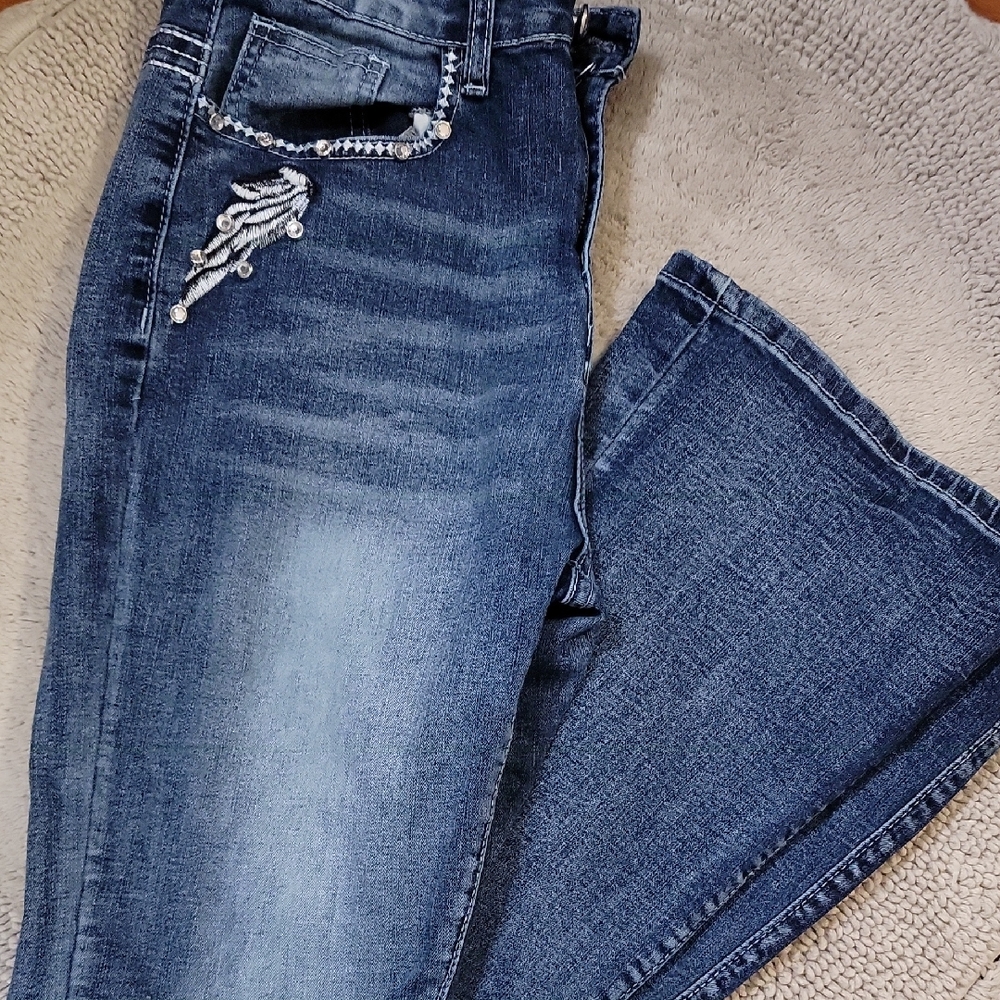 Sky Flare Jeans with Embellishments